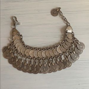 Natalie B coin ankle bracelet